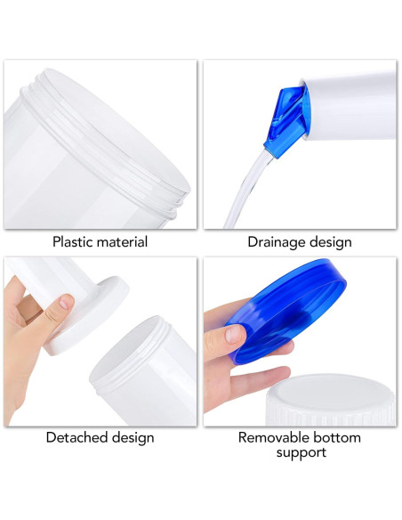 Ruisita 6 Botellas de Plástico para Verter con Vertedores Inoxidable Ruisita 6 Botellas de Plástico para Verter con Vertedores Inoxidable
