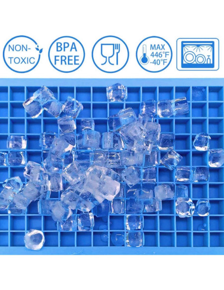 Bandeja de Hielo Mini Jisile 160 Cubos Silicona Azul Bandeja de Hielo Mini Jisile 160 Cubos Silicona Azul