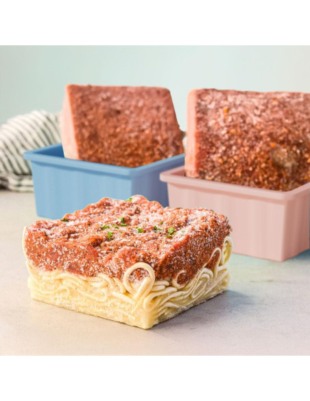 Bandeja de Congelador de Silicona GGOW 2 Tazas con Tapa - 4 Piezas Bandeja de Congelador de Silicona GGOW 2 Tazas con Tapa - 4 Piezas