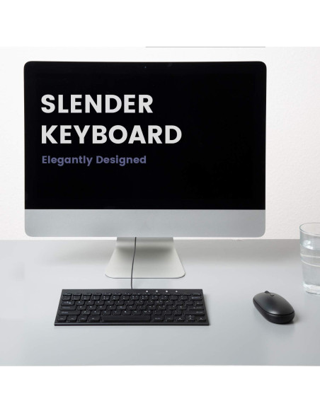 Teclado Mini Perixx PERIBOARD-429 Retroiluminado USB