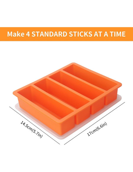 Moldes de Hielo de Silicona BECOKIT 2 Piezas Naranja Moldes de Hielo de Silicona BECOKIT 2 Piezas Naranja