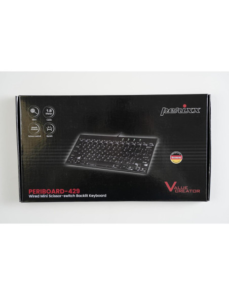 Teclado Mini Perixx PERIBOARD-429 Retroiluminado USB