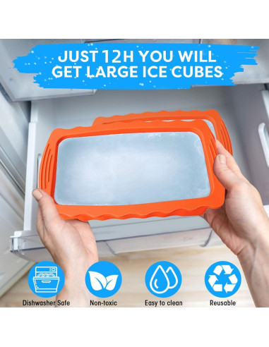 Moldes de Hielo Extra Grande Haldane 2PC 6LB Silicona