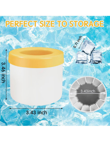 Mini Fabricador de Hielo Aquzhou 60 Cubos Silicona Amarillo-Blanco