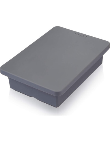 Bandeja de Hielo Viski con Tapa, 6 Cubos de 5.08 cm, Gris