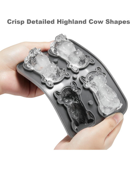 Molde de Hielo Nax Caki Vaca de las Tierras Altas 3D Grande Molde de Hielo Nax Caki Vaca de las Tierras Altas 3D Grande
