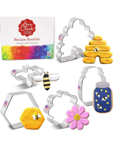 Juego de Cortadores de Galletas Ann Clark 5 Piezas Temática Abeja