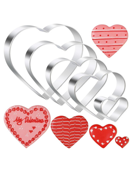 Juego de Cortadores de Galletas Corazón BakingWorld - 5 Piezas Juego de Cortadores de Galletas Corazón BakingWorld - 5 Piezas