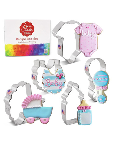 Juego de Cortadores de Galletas Ann Clark 5 Piezas Baby Shower