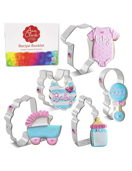 Juego de Cortadores de Galletas Ann Clark 5 Piezas Baby Shower Juego de Cortadores de Galletas Ann Clark 5 Piezas Baby Shower