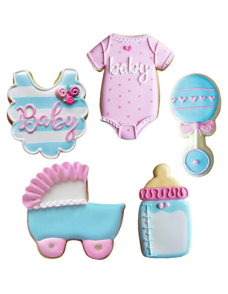 Juego de Cortadores de Galletas Ann Clark 5 Piezas Baby Shower Juego de Cortadores de Galletas Ann Clark 5 Piezas Baby Shower