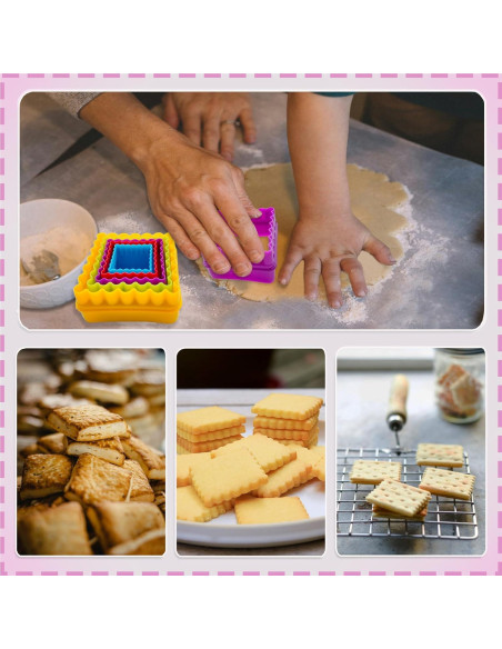 Juego de Cortadores de Galletas Cuadrados Bolonie - 5 Piezas Juego de Cortadores de Galletas Cuadrados Bolonie - 5 Piezas