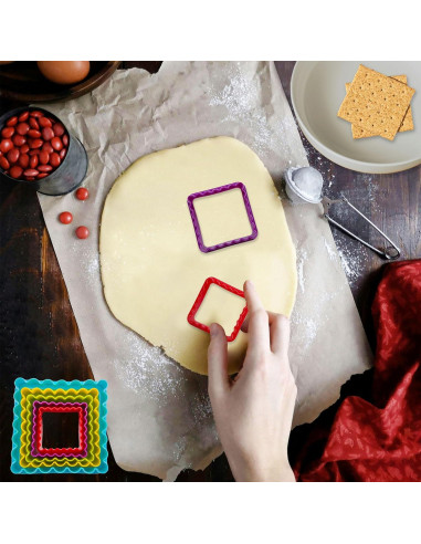 Juego de Cortadores de Galletas Cuadrados Bolonie - 5 Piezas