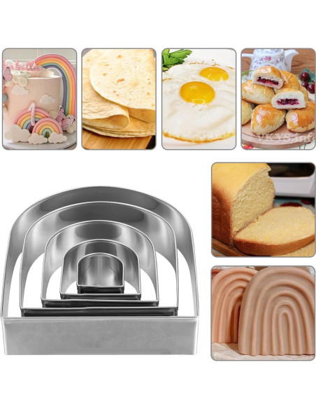 Juego de 5 Cortadores de Galletas Arco Larrel - Acero Inoxidable Juego de 5 Cortadores de Galletas Arco Larrel - Acero Inoxidable