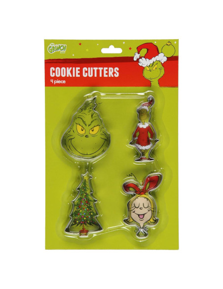 Cortadores de Galletas MJC Grinch - Set 4 Piezas Acero Inoxidable Cortadores de Galletas MJC Grinch - Set 4 Piezas Acero Inoxidable