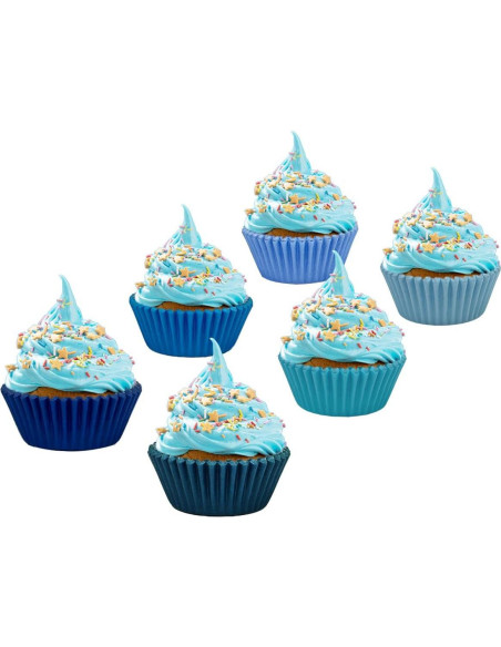 Forros para Cupcakes QIQEE 300 Cuentas Grado Alimenticio Azul Forros para Cupcakes QIQEE 300 Cuentas Grado Alimenticio Azul