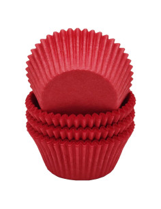 Forros para Cupcakes Mombake Rojos 100 Unidades a Prueba de Grasa