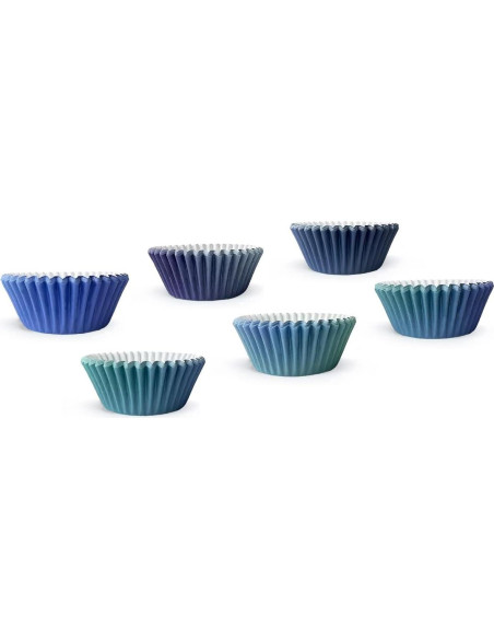 Forros para Cupcakes Qiqee 300 pcs Mini Gradiente Azul Forros para Cupcakes Qiqee 300 pcs Mini Gradiente Azul