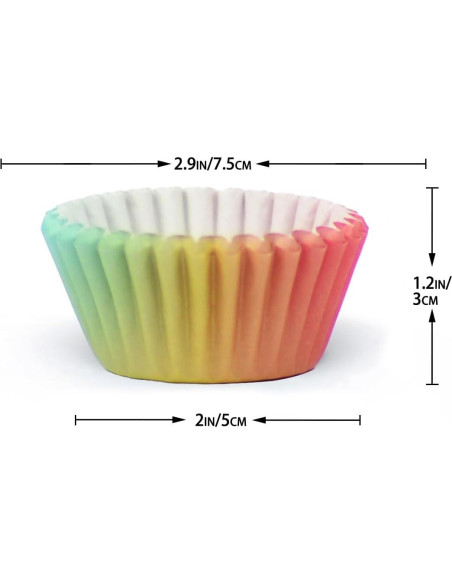 Forros para Cupcakes Qiqee 300 Unidades Diseño Gradiente Forros para Cupcakes Qiqee 300 Unidades Diseño Gradiente