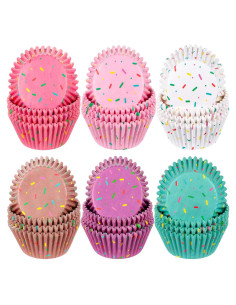 600 Forros de Cupcake Desechables Patelai Color Delicado