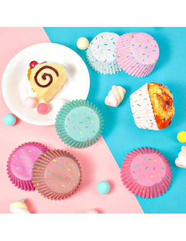 600 Forros de Cupcake Desechables Patelai Color Delicado