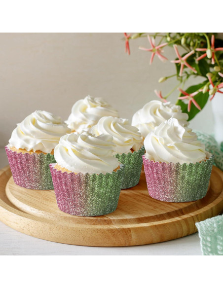 Forros para Cupcakes Rosa y Verde Vesici 300 Unidades Fiesta Forros para Cupcakes Rosa y Verde Vesici 300 Unidades Fiesta