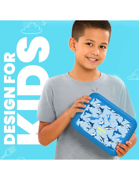 Caja Bento YOLAY para Niños 5 Compartimentos Tiburones 800ml Caja Bento YOLAY para Niños 5 Compartimentos Tiburones 800ml