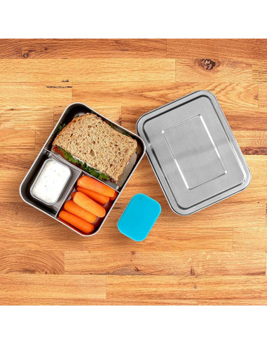 Caja Bento de Acero Inoxidable WeeSprout 3 Compartimentos 530ml