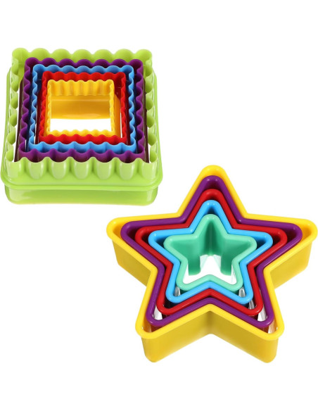 Juego de 10 Cortadores de Galletas de Plástico Apausvcm Juego de 10 Cortadores de Galletas de Plástico Apausvcm