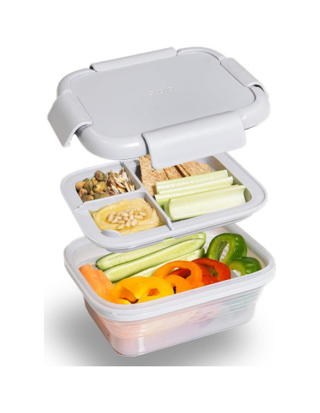 Caja Bento Colapsable Stojo 1.5L a Prueba de Fugas Caja Bento Colapsable Stojo 1.5L a Prueba de Fugas