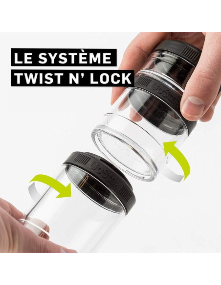 Frascos de Almacenamiento BlenderBottle GoStak 150cc 2-Pak Negro Frascos de Almacenamiento BlenderBottle GoStak 150cc 2-Pak Negro
