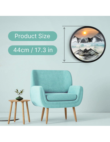 Arte de Arena 3D Mtadmai 43.69 cm Decoración Relajante