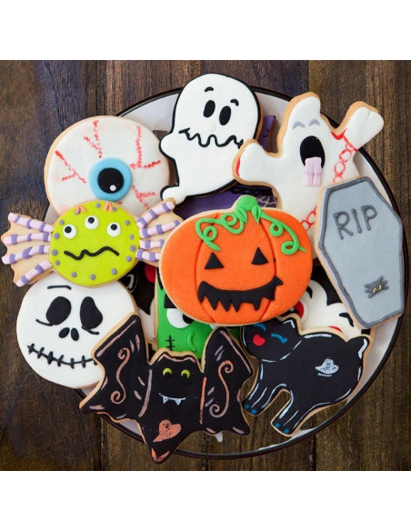 Cortadores de Galletas Halloween Crethinkaty 5 Piezas Acero Inoxidable Cortadores de Galletas Halloween Crethinkaty 5 Piezas Acero Inoxidable