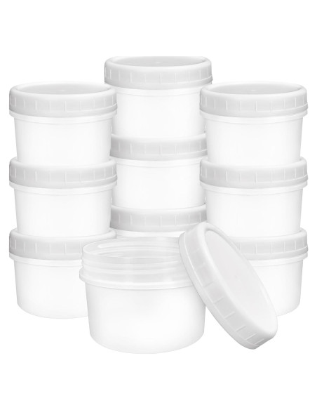 Paquete de 10 Contenedores Plásticos 4oz ISUSSER para Alimentos Paquete de 10 Contenedores Plásticos 4oz ISUSSER para Alimentos