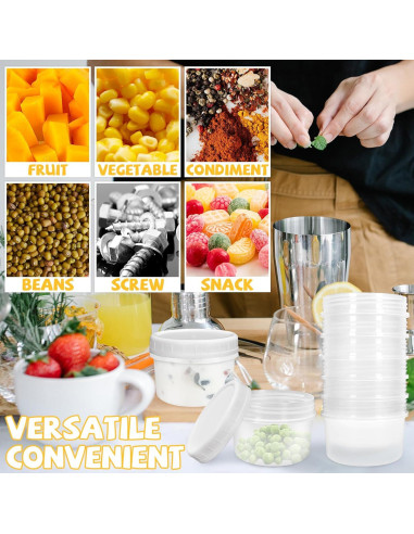 Paquete de 10 Contenedores Plásticos 4oz ISUSSER para Alimentos
