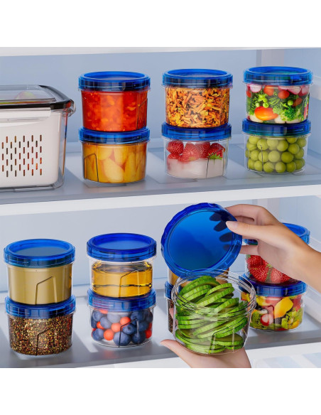 Juego de 6 Contenedores de Almacenamiento 16 OZ Winproper Juego de 6 Contenedores de Almacenamiento 16 OZ Winproper