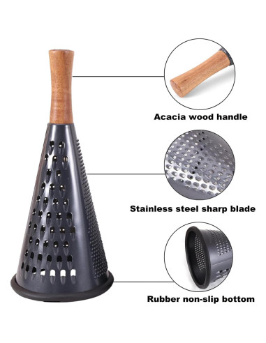 Rallador de Queso ROQILA Cónico Acero Inoxidable 19.5 cm