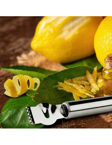 Rallador de Limón Livtor de Acero Inoxidable con Cuchillo