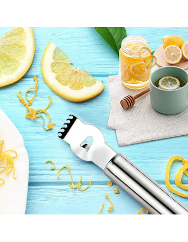 Rallador de Limón Livtor de Acero Inoxidable con Cuchillo