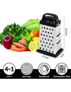 Rallador de Queso Roontin Mini 4 Lados Acero Inoxidable 2