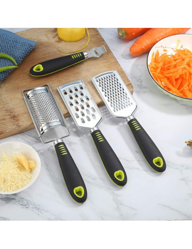Juego de Ralladores de Cocina SUTINE Acero Inoxidable 5 Pzas