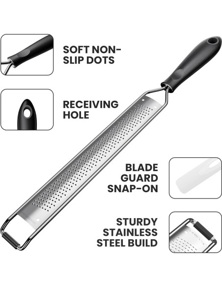 Rallador de Queso y Limón Cenglng Acero Inoxidable 40.4cm Rallador de Queso y Limón Cenglng Acero Inoxidable 40.4cm