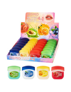 Juego de Balsamos Labiales Frutales SNOWMOLLY - 24 Piezas Hidratantes