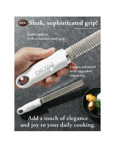 Rallador Zester OROSSO Blanco Acero Inoxidable 90g