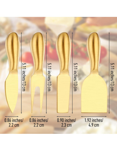 Juego de cuchillos de queso Molain 8 piezas acero inoxidable