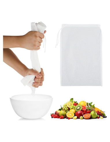 Paquete de 6 bolsas coladoras de nylon Wanmu 20x30 cm reutilizables