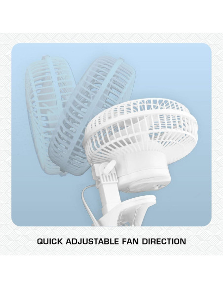 Ventilador de Clip Hurricane 15 cm 2 Velocidades Blanco Ventilador de Clip Hurricane 15 cm 2 Velocidades Blanco