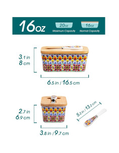 Plato de Mantequilla vancasso SIMI con Tapa de Bambú 16.5 cm 2