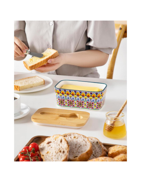 Plato de Mantequilla vancasso SIMI con Tapa de Bambú 16.5 cm Plato de Mantequilla vancasso SIMI con Tapa de Bambú 16.5 cm