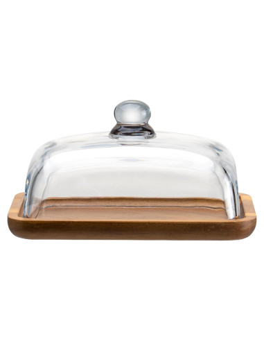 Plato de Mantequilla de Vidrio MKLZ con Tapa Hermética 0.45kg